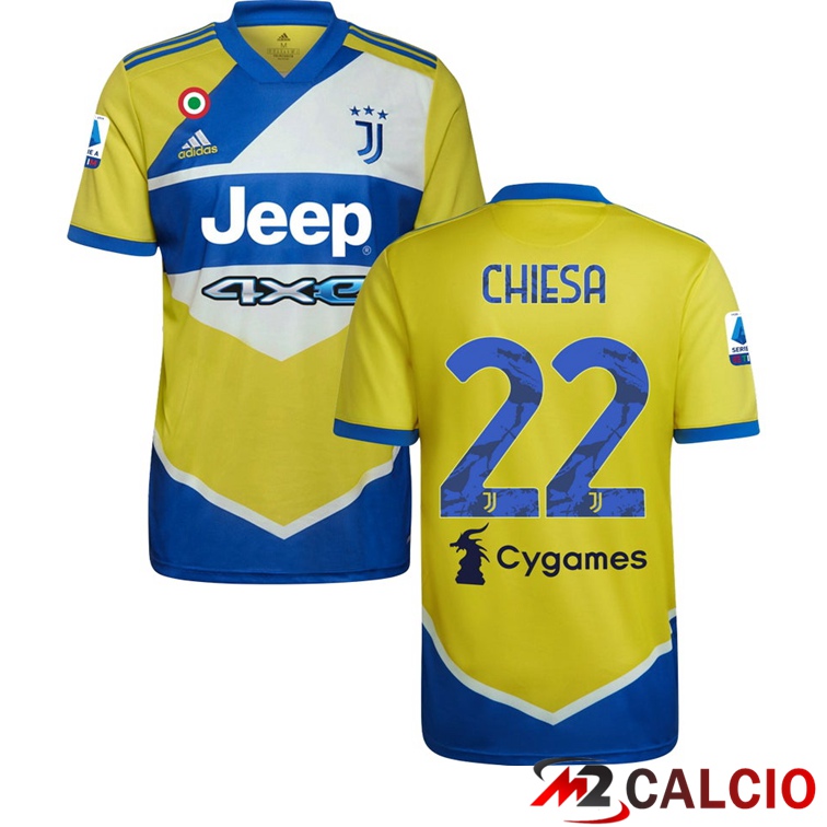 Maglia Juventus (CHIESA 22) Terza Giallo 2021/2022