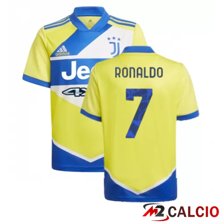 Maglia Juventus (RONALDO 7) Bambino Terza Giallo 2021/2022