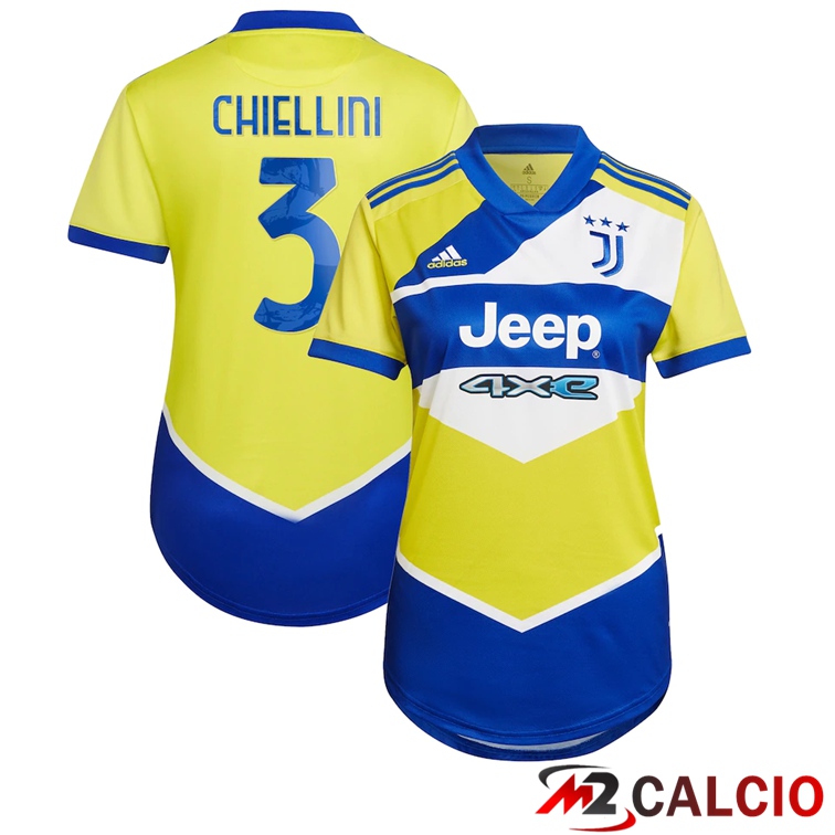 Maglia Juventus (CHIELLINI 3) Donna Terza Giallo 2021/2022