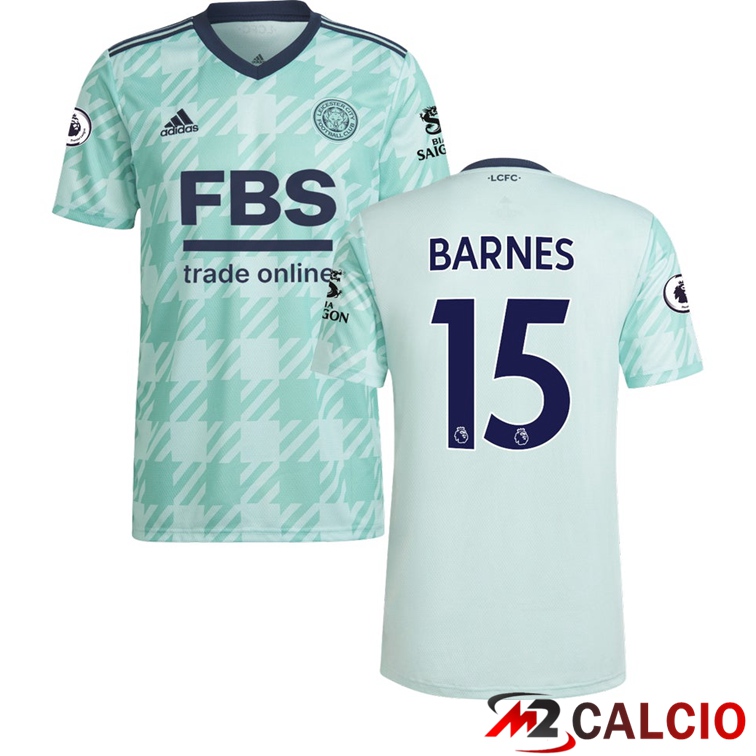 Maglia Leicester City (BARNES 15) Seconda Verde Clair 2021/2022