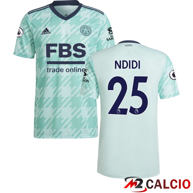 Maglia Leicester City (NDIDI 25) Seconda Verde Clair 2021/2022