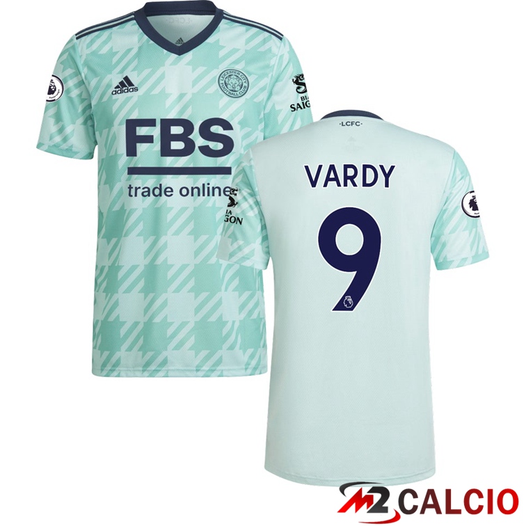 Maglia Leicester City (VARDY 9) Seconda Verde Clair 2021/2022