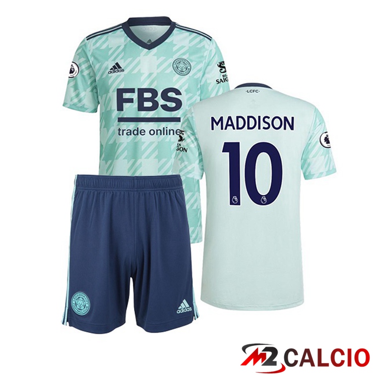 Maglia Leicester City (MADDISON 10) Bambino Seconda Verde 2021/22