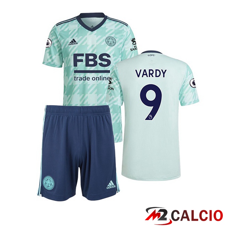Maglia Leicester City (VARDY 9) Bambino Seconda Verde 2021/22