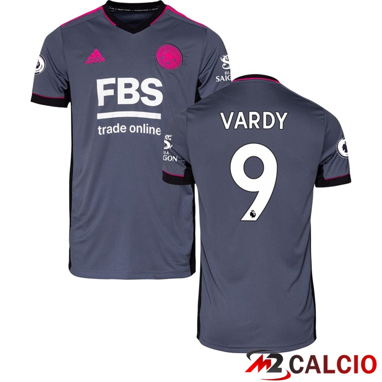 Maglia Leicester City (VARDY 9) Terza Grigio Foncé 2021/2022