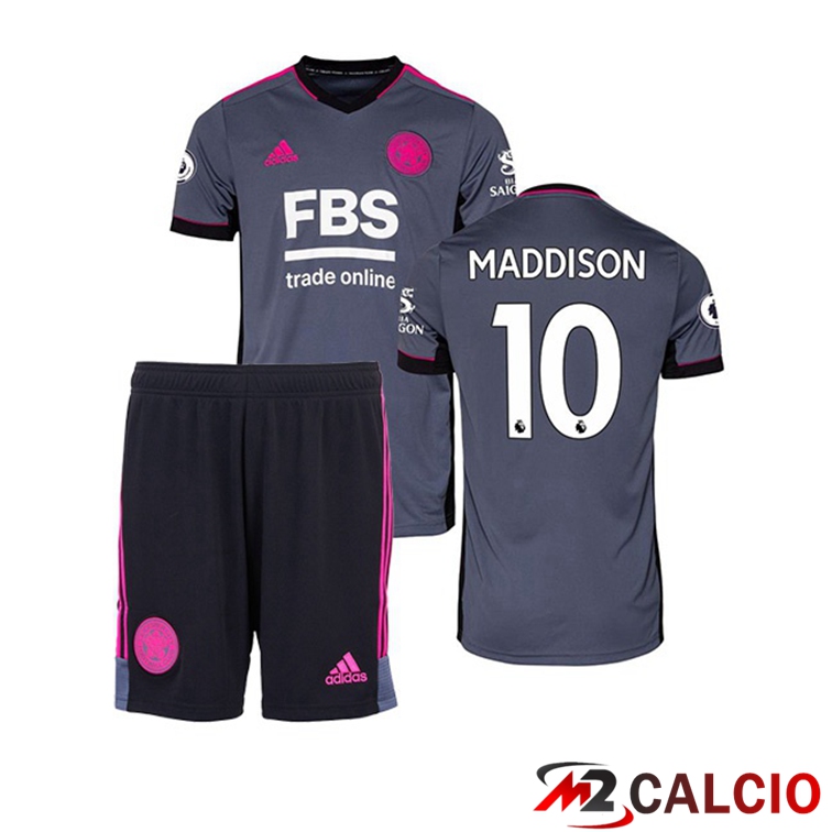 Maglia Leicester City (MADDISON 10) Bambino Terza Grigio 2021/22