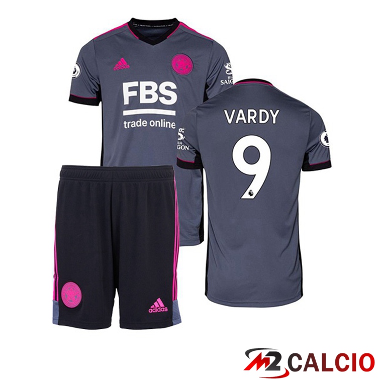 Maglia Leicester City (VARDY 9) Bambino Terza Grigio 2021/22