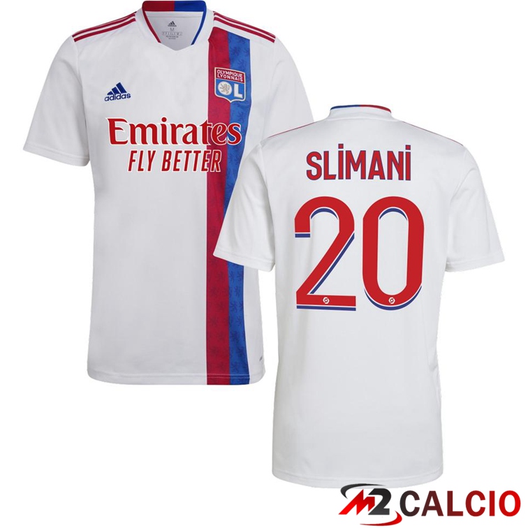 Maglia Olympique Lyon (SLIMANI 20) Prima Bianco 2021/2022