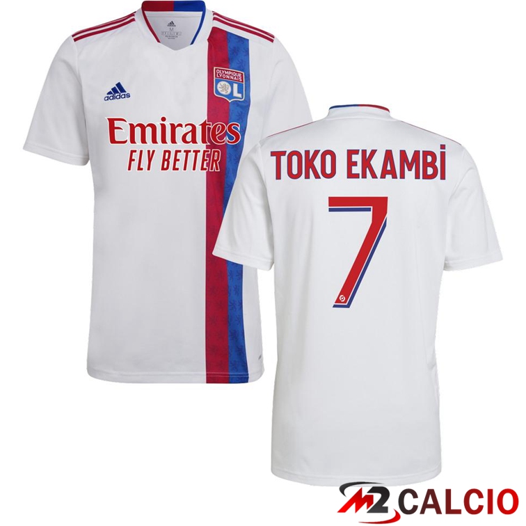 Maglia Olympique Lyon (TOKO EKAMBI 7) Prima Bianco 2021/2022