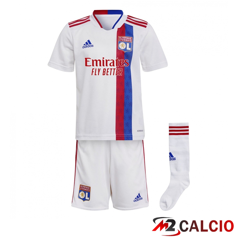 Maglia Olympique Lyon Bambino Prima Bianco 2021/2022