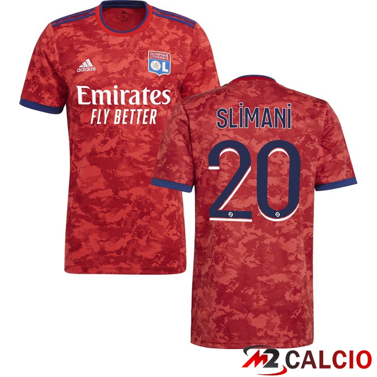 Maglia Olympique Lyon (SLIMANI 20) Seconda Rosso 2021/2022