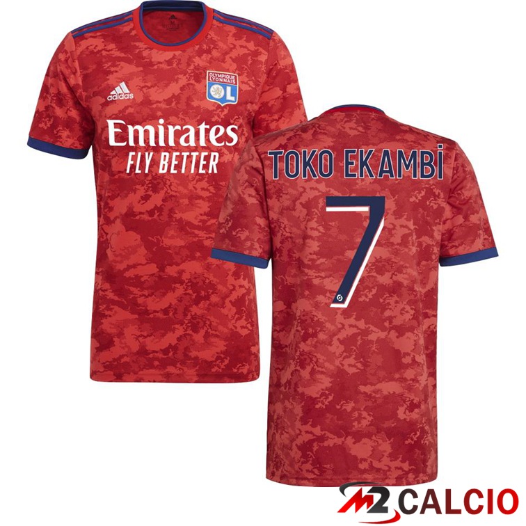 Maglia Olympique Lyon (TOKO EKAMBI 7) Seconda Rosso 2021/2022