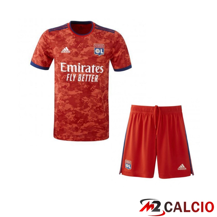 Maglia Olympique Lyon Bambino Seconda Rosso 2021/2022