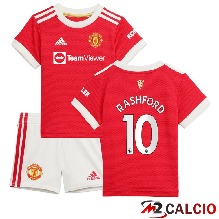 Maglia Manchester United (RASHFORD 10) Bambino Prima Rosso 2021/2022