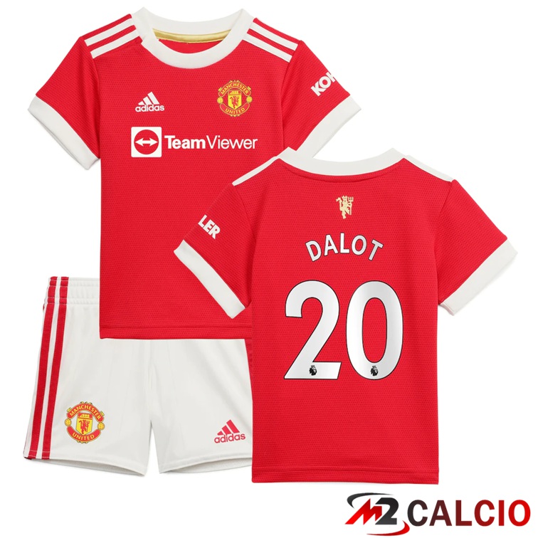 Maglia Manchester United (Dalot 20) Bambino Prima Rosso 2021/2022