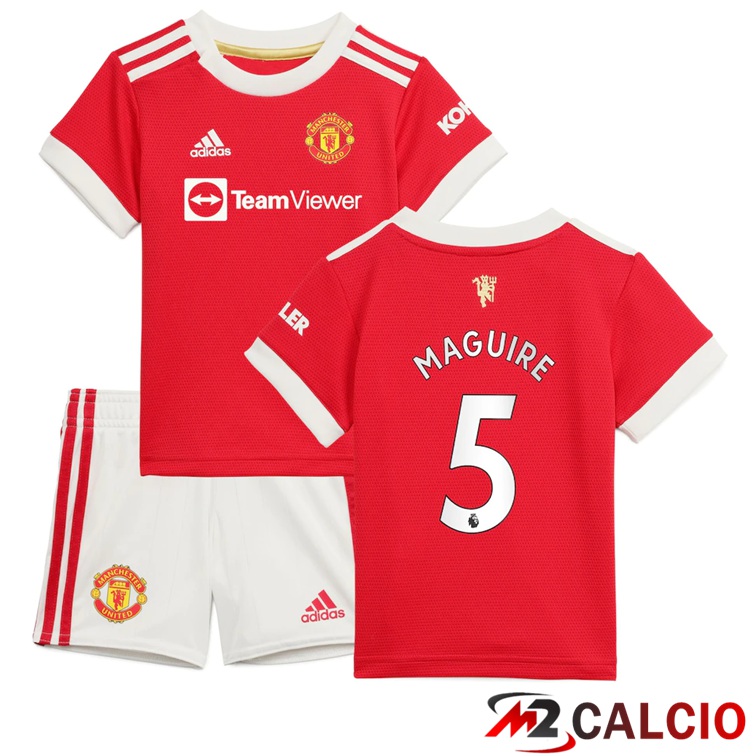 Maglia Manchester United (MAGUIRE 5) Bambino Prima Rosso 2021/2022
