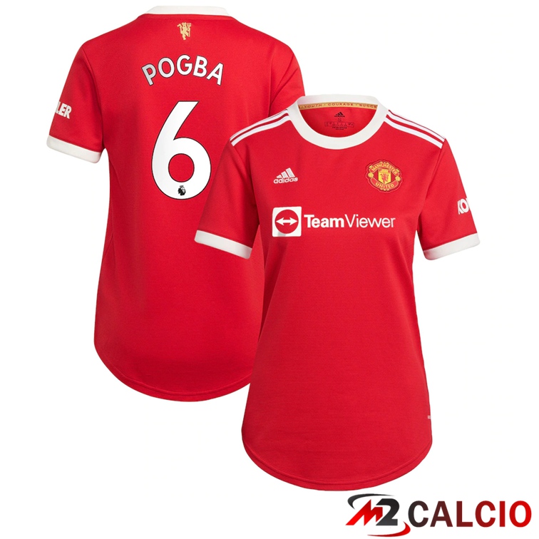 Maglia Manchester United (POGBA 6) Donna Prima Rosso 2021/2022