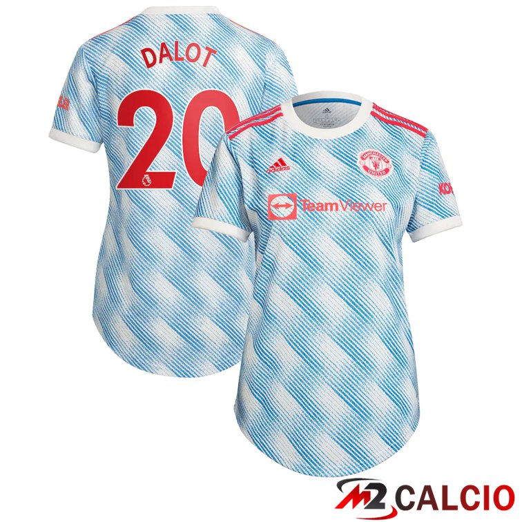 Maglia Manchester United (Dalot 20) Donna Seconda Blu/Bianco 2021/2022