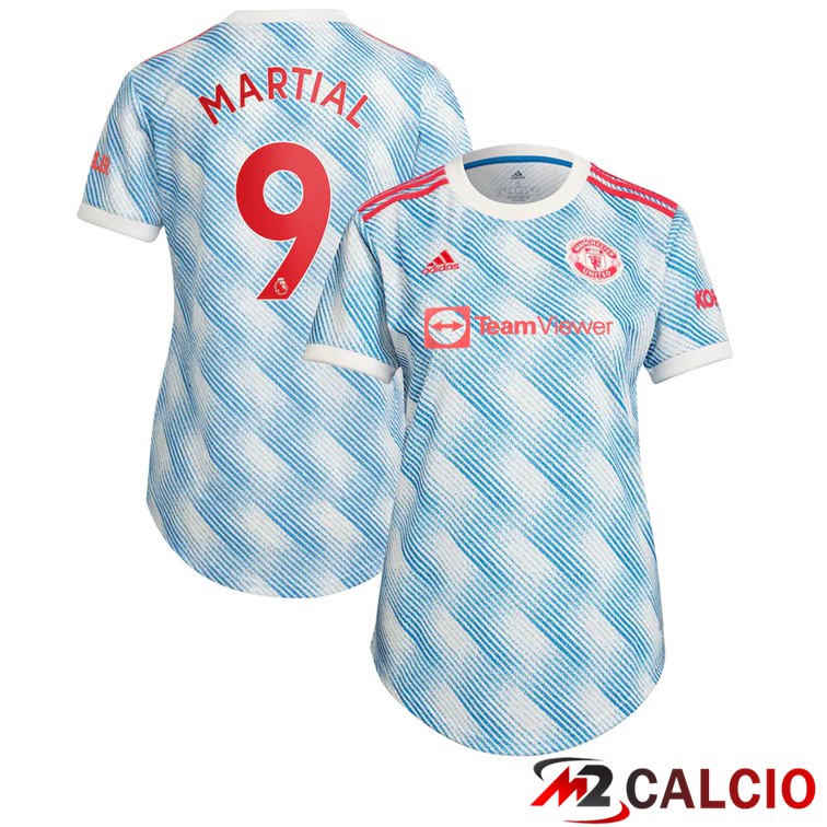 Maglia Manchester United (MARTIAL 9) Donna Seconda Blu/Bianco 2021/2022