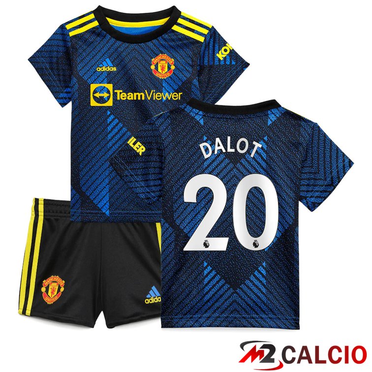 Maglia Manchester United (Dalot 20) Bambino Terza Blu Scuro 2021/2022