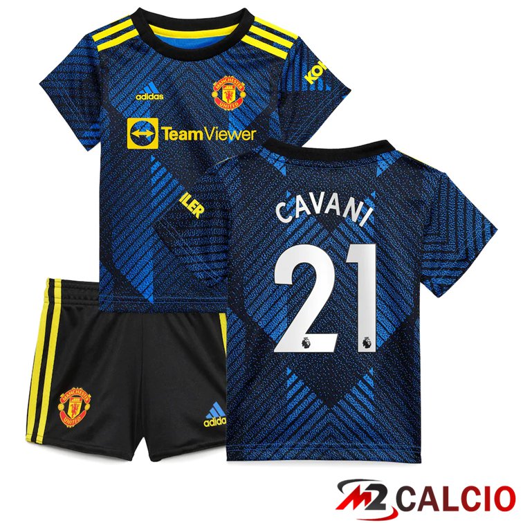 Maglia Manchester United (CAVANI 21) Bambino Terza Blu Scuro 2021/2022