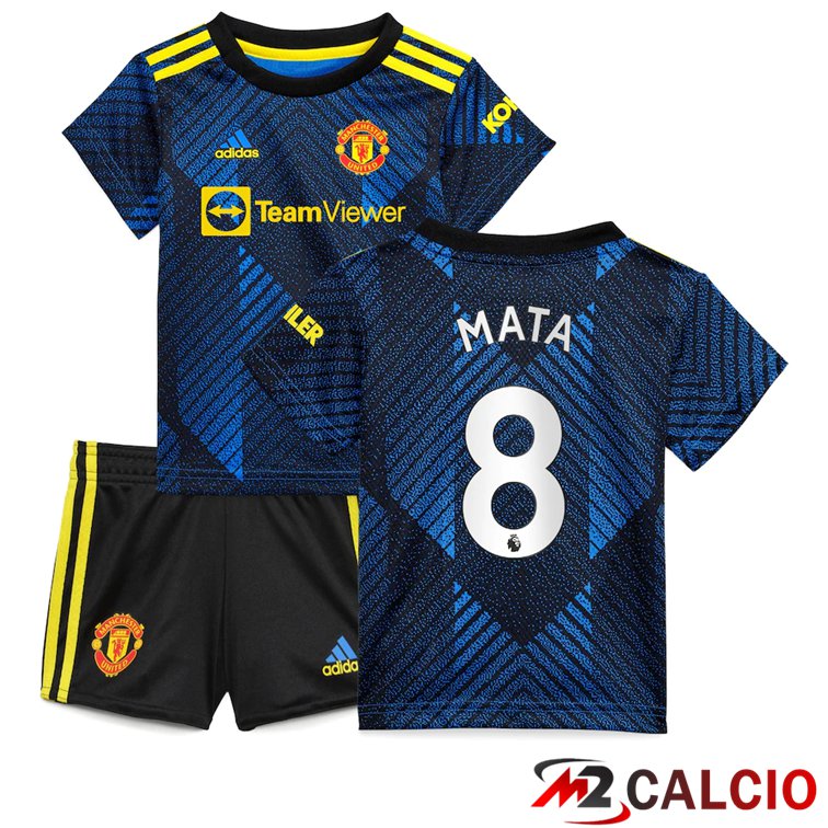 Maglia Manchester United (MATA 8) Bambino Terza Blu Scuro 2021/2022