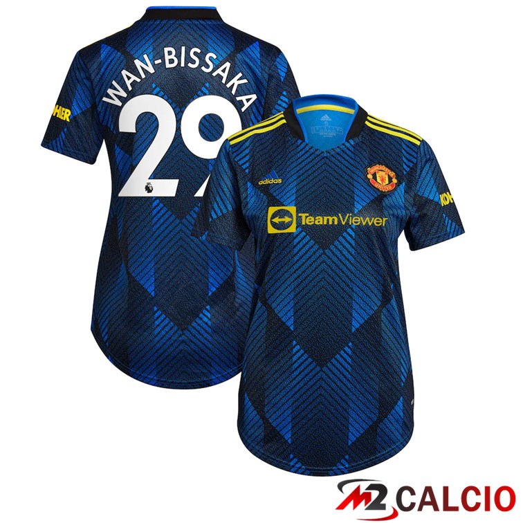 Maglia Manchester United (Wan-Bissaka 29) Donna Terza Blu Scuro 2021/2022