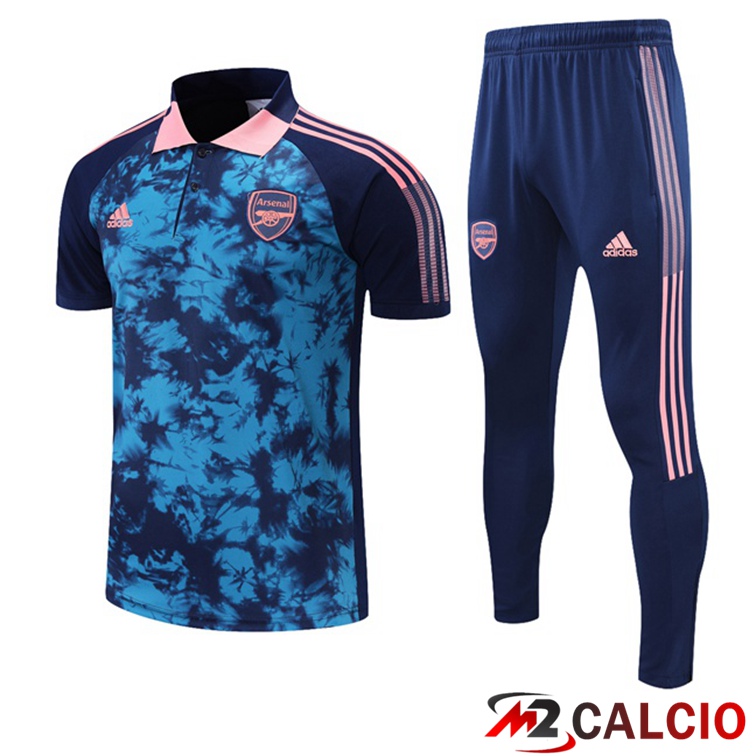 Maglia Polo FC Arsenal + Pantaloni Blu 2021/2022