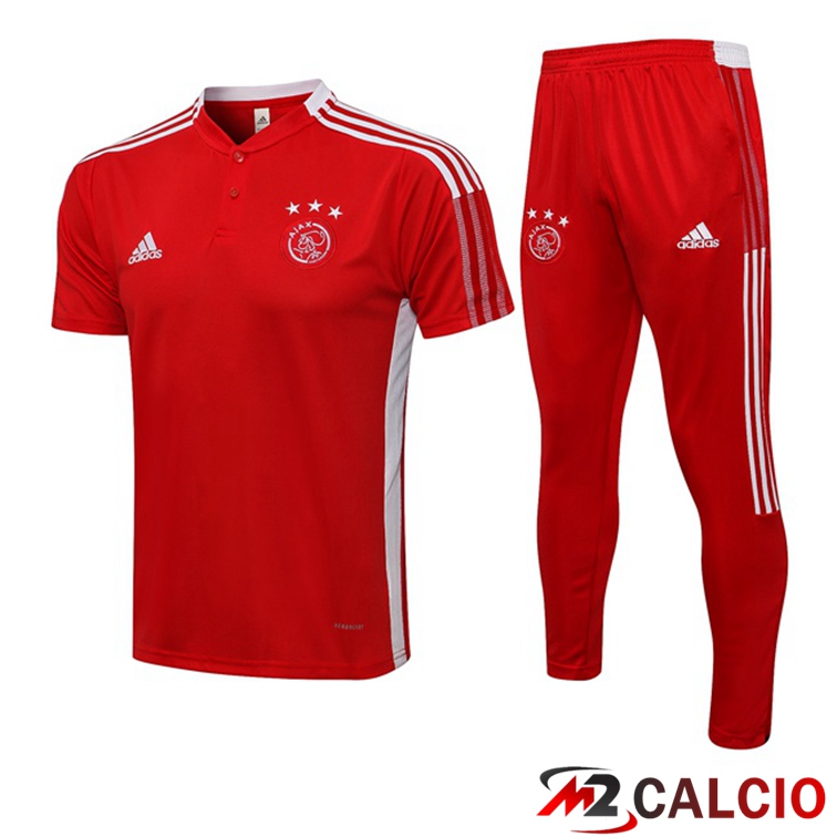 Maglia Polo AFC Ajax + Pantaloni Rosso 2021/2022