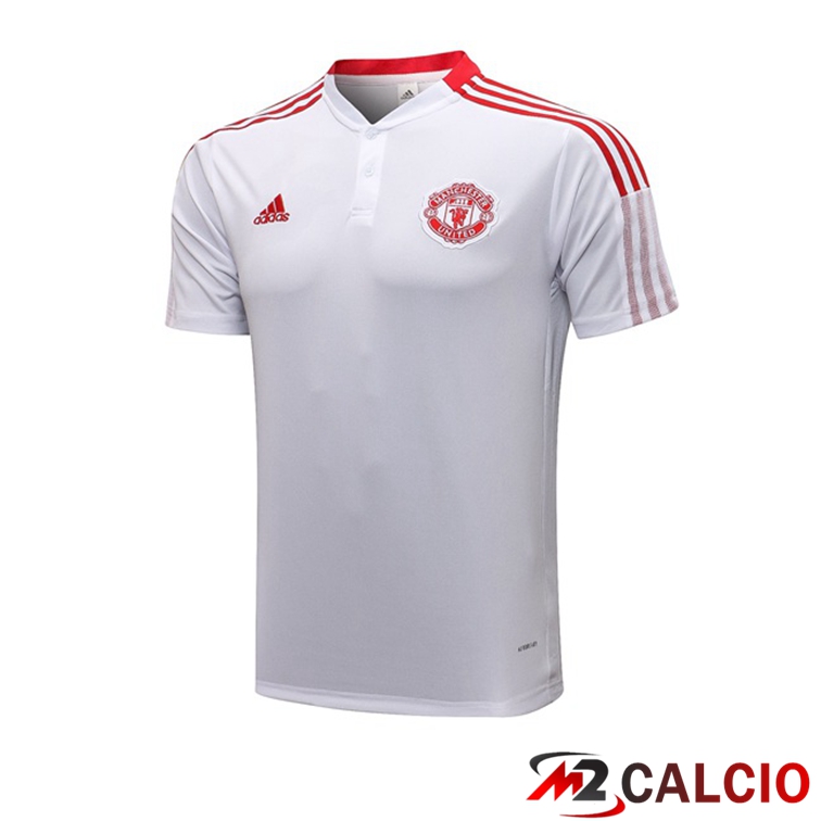 Maglia Polo Manchester United Bianco 2021/2022