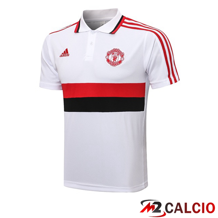 Maglia Polo Manchester United Bianco 2021/2022