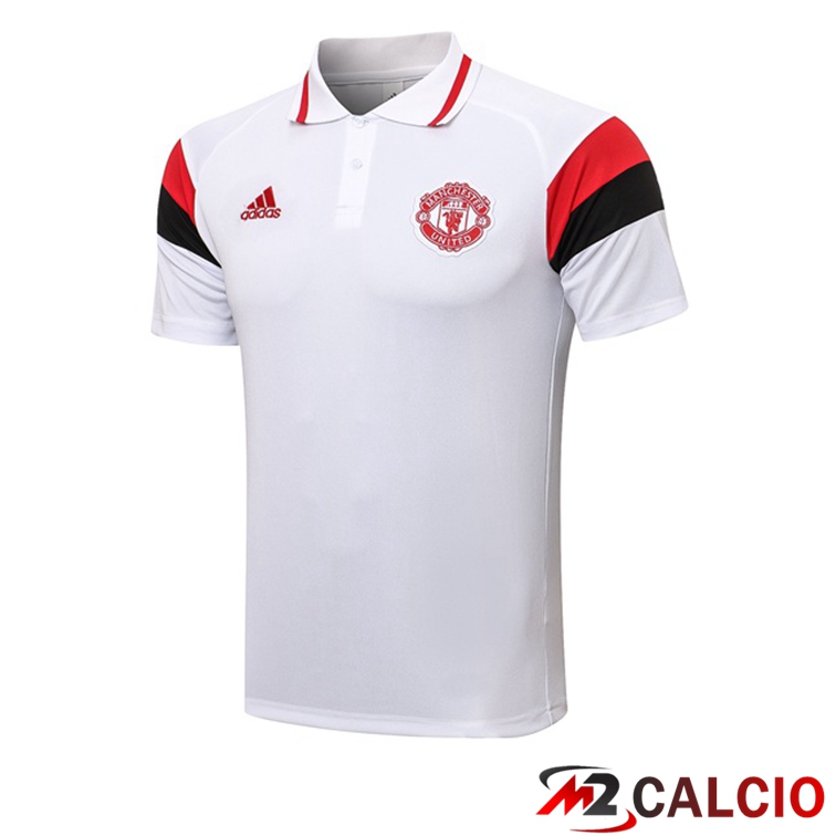 Maglia Polo Manchester United Bianco 2021/2022