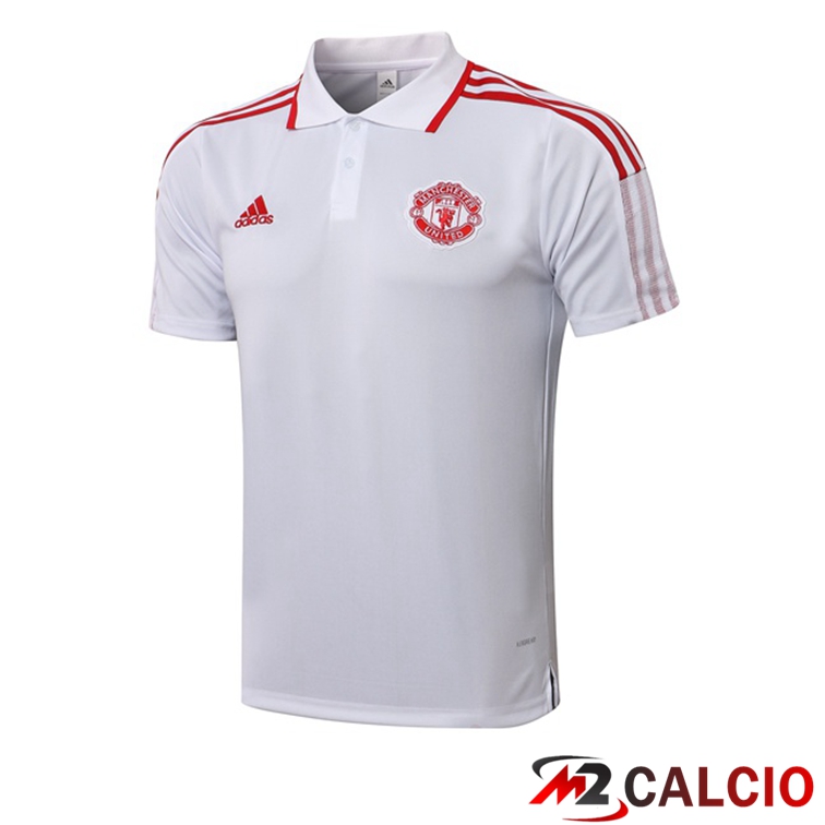 Maglia Polo Manchester United Bianco 2021/2022