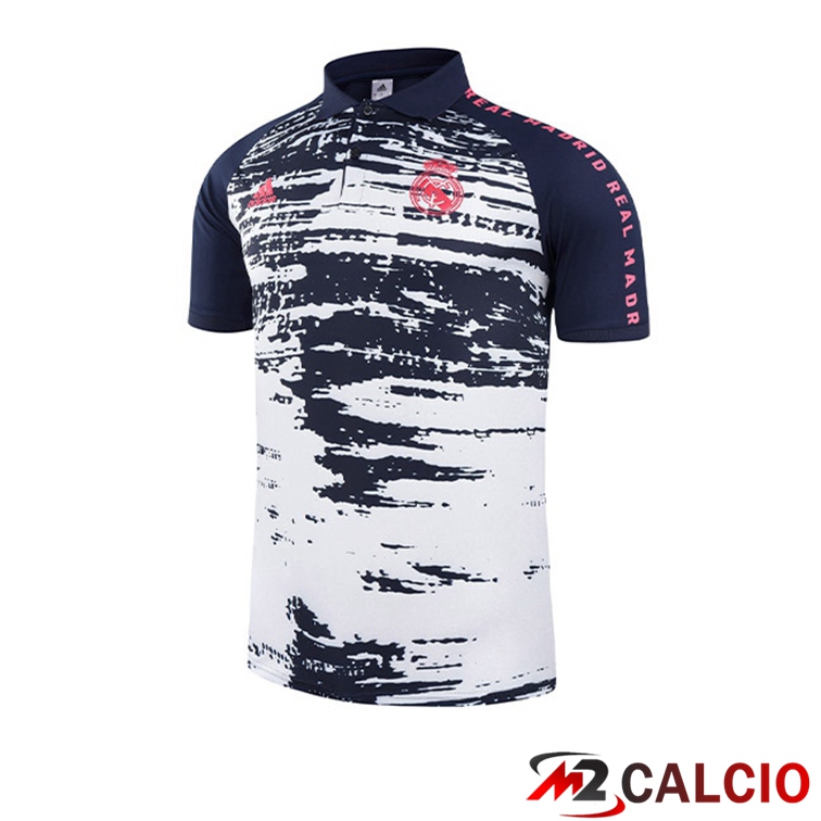Maglia Polo Real Madrid Bianco Blu 2021/2022