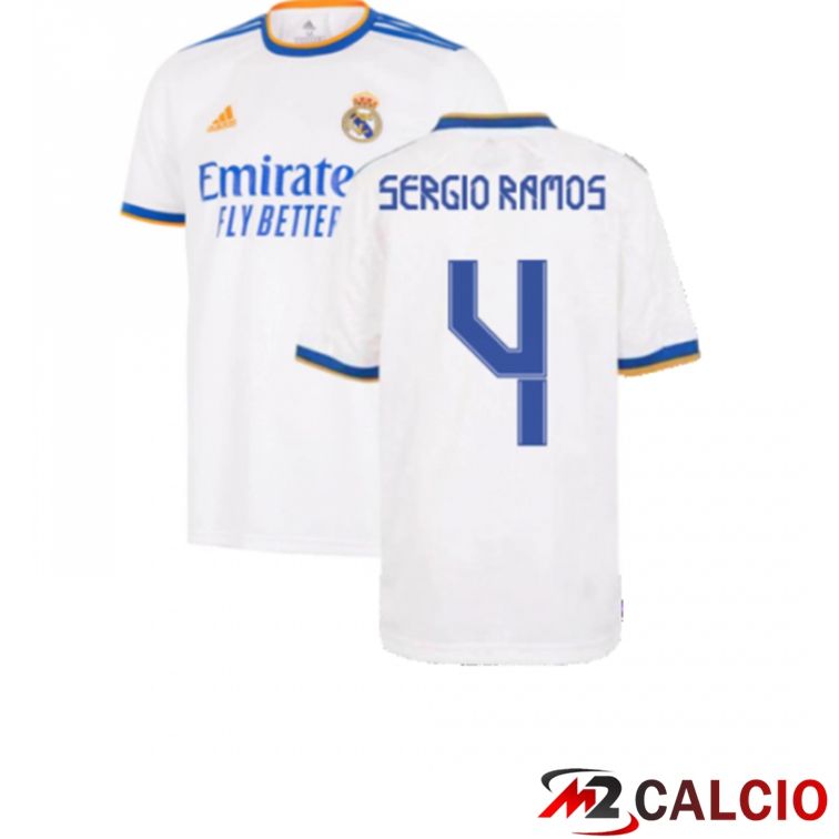 Maglia Real Madrid (SERGIO RAMOS 4) Prima Bianco 2021/2022
