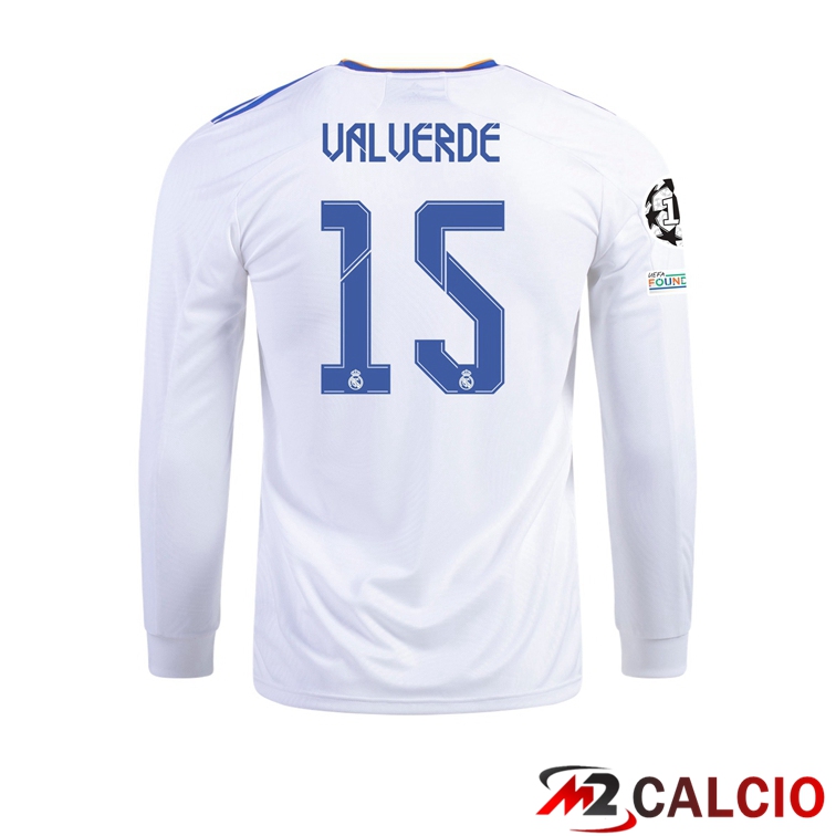 Maglia Real Madrid (VALVERDE 15) Prima Manica Lunga 2021/2022