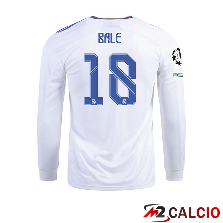 Maglia Real Madrid (GARETH BALE 18) Prima Manica Lunga 2021/2022
