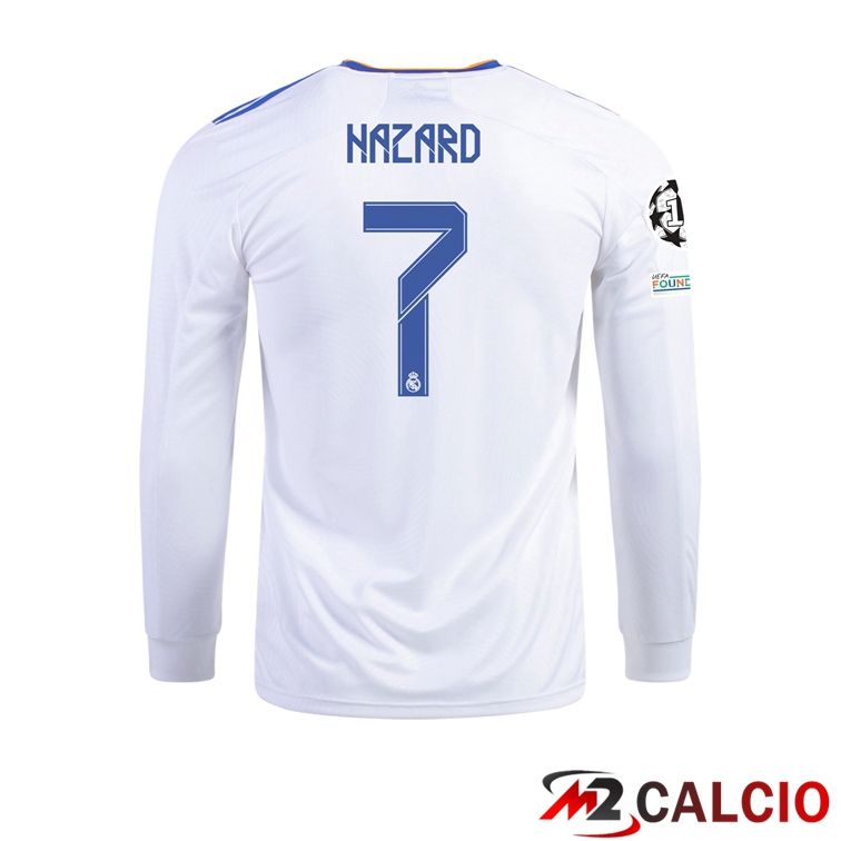 Maglia Real Madrid (EDEN HAZARD 7) Prima Manica Lunga 2021/2022