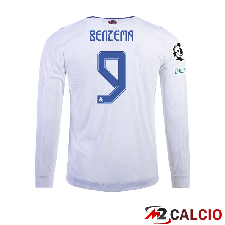 Maglia Real Madrid (KARIM BENZEMA 9) Prima Manica Lunga 2021/2022