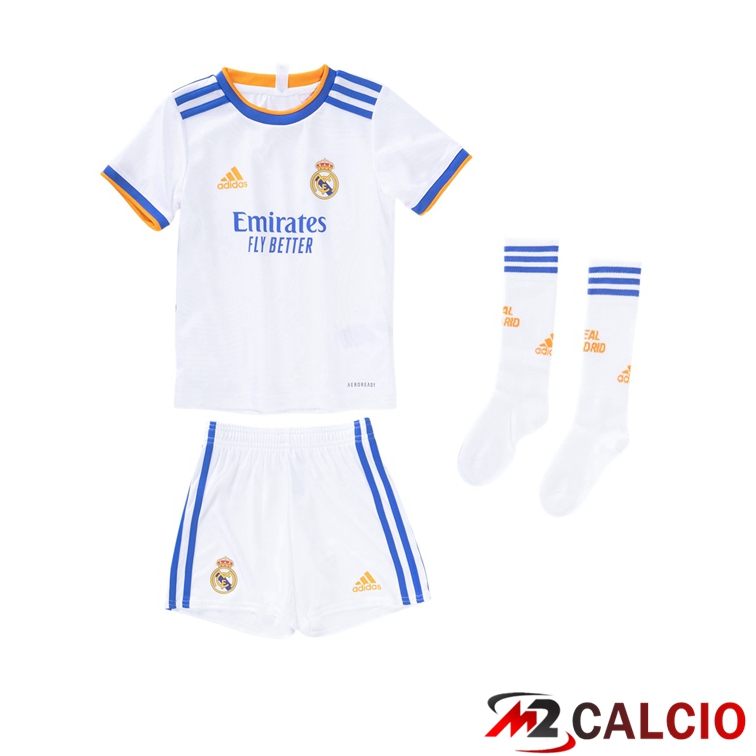 Maglie Calcio Real Madrid Bambino Prima Bianco 2021/2022