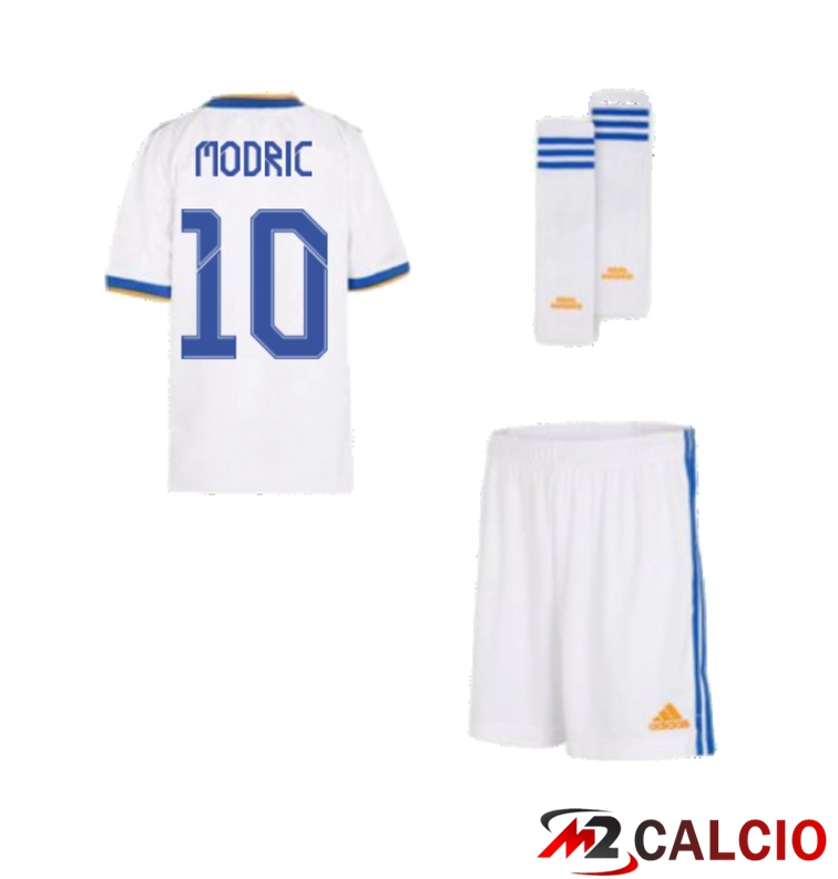 Maglia Real Madrid (MODRIC 10) Bambino Prima Bianco 2021/2022