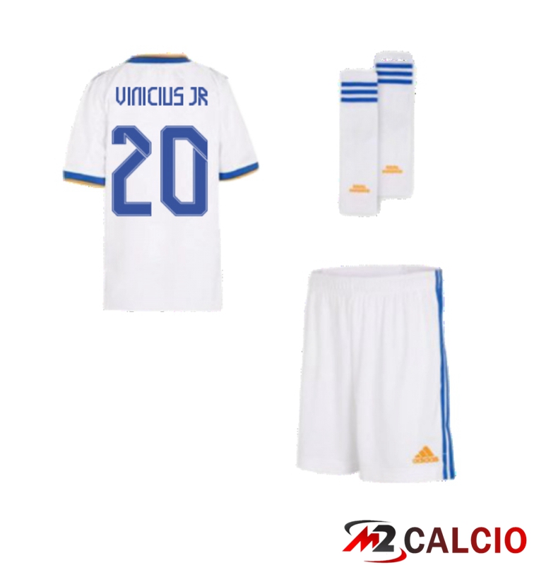 Maglia Real Madrid (VINI JR 20) Bambino Prima Bianco 2021/2022