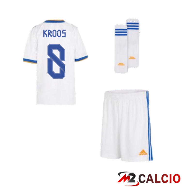 Maglia Real Madrid (KROOS 8) Bambino Prima Bianco 2021/2022