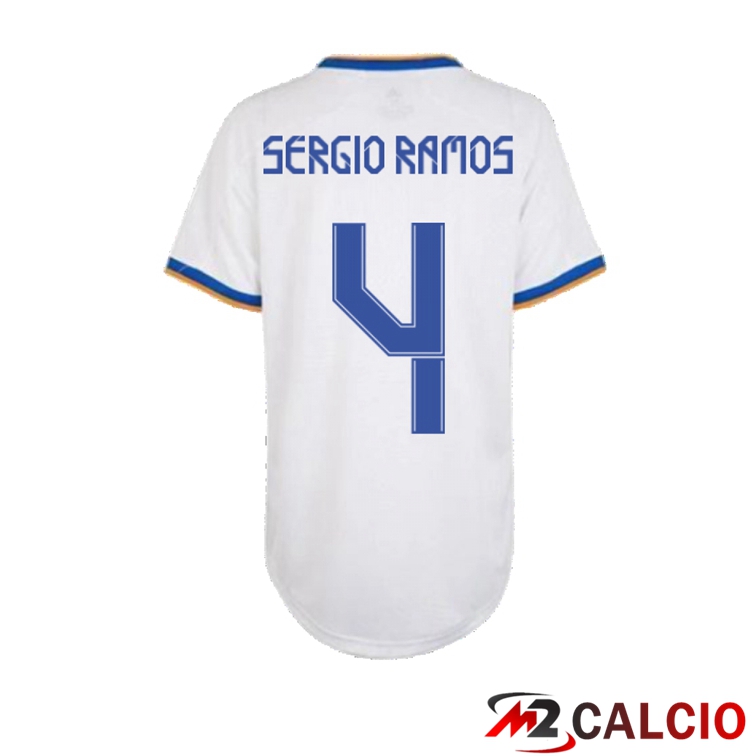 Maglia Real Madrid (SERGIO RAMOS 4) Donna Prima Bianco 2021/2022
