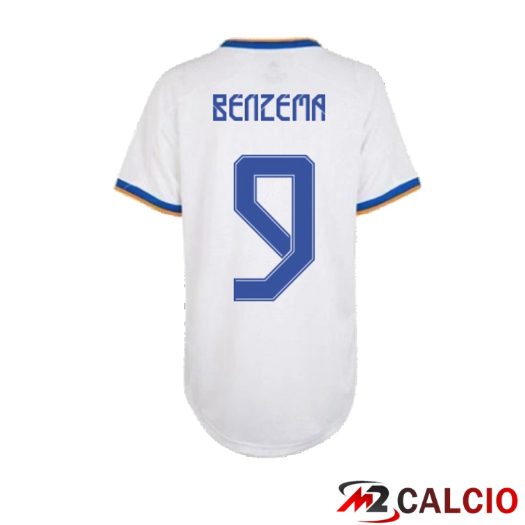 Maglia Real Madrid (BENZEMA 9) Donna Prima Bianco 2021/2022