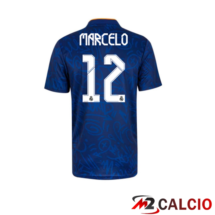 Maglia Real Madrid (MARCELO 12) Seconda Blu 2021/2022