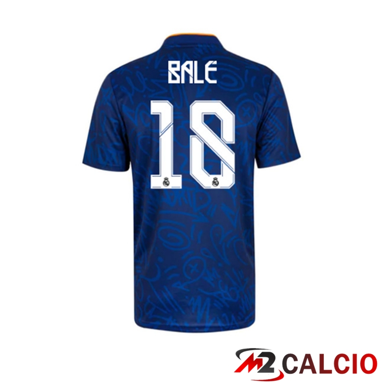 Maglia Real Madrid (GARETH BALE 18) Seconda Blu 2021/2022