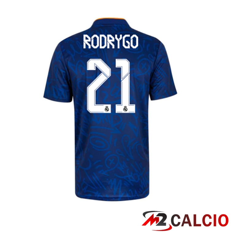 Maglia Real Madrid (Rodrygo 21) Seconda Blu 2021/2022