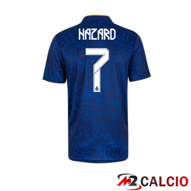 Maglia Real Madrid (HAZARD 7) Seconda Blu 2021/2022
