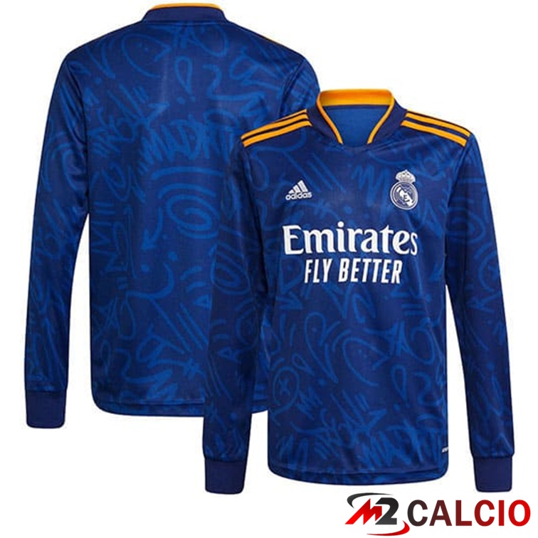 Maglie Calcio Real Madrid Seconda Manica Lunga 2021/2022